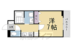 京都市北区大宮北林町アパート 1Kの間取図画像