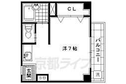 ヴィラウィスタリア ワンルームの間取図画像