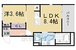 IMAStudios京都椥辻 1LDKの間取図画像