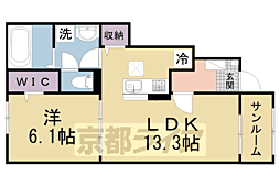 カーサ フェリーチェ 1LDKの間取図画像