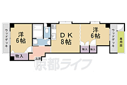 マテンソレイユ 2DKの間取図画像