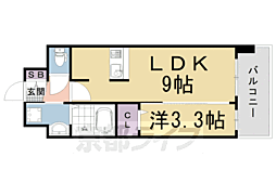 ファステート京都西院パール 1LDKの間取図画像