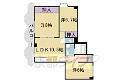 ハイツ長岡京 3LDKの間取図画像
