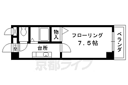 モンテリザヤ 1Kの間取図画像