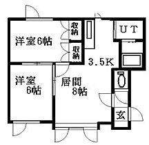 クラージュ月寒Ｂ 103 ｜ 北海道札幌市豊平区月寒東二条１８丁目15-15（賃貸アパート2LDK・2階・45.36㎡） その2