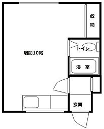 コーポみどり ワンルームの間取図画像