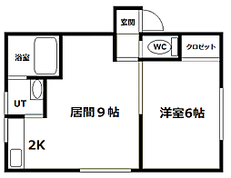 HM24ハイツ 1LDKの間取図画像