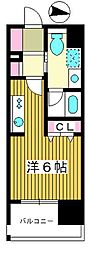 パークキューブ板橋本町 1Kの間取図画像