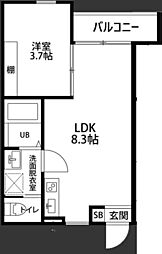 Erevan成増（エレバン） 2階1LDKの間取り