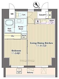 メゾンYFT 1LDKの間取図画像
