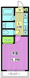 北町館 1Kの間取図画像