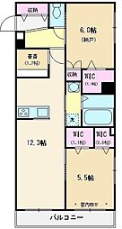 oriiro志木レジデンス 2LDKの間取図画像