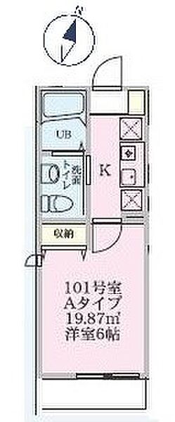 リーシー菊名 101｜神奈川県横浜市港北区篠原北１丁目(賃貸アパート1K・1階・19.87㎡)の写真 その2