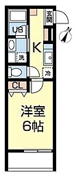 O2SHIN-YOKOHAMA 1Kの間取図画像