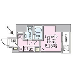 シュロス新横浜 1Kの間取図画像