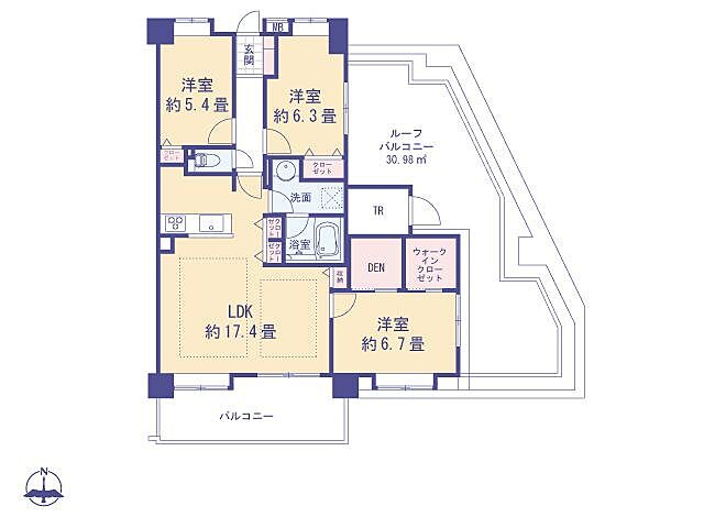 間取り モリス京王永山 6階/-