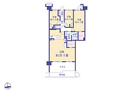 武蔵野レジデンス壱番街 3LDKの間取り