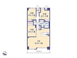 ルピナス鶴川サウスステージ 3LDKの間取図画像