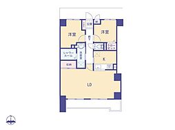 コスモ三鷹パークサイド 2LDKの間取図画像