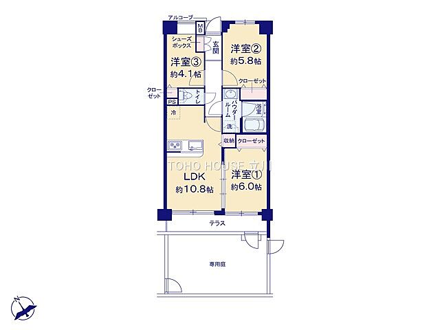 間取り ドラゴンマンション多摩センター壱番館 1階/-