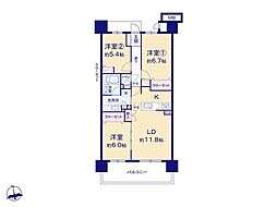 マクシスタワーズアーバン・デュオ 3LDKの間取図画像