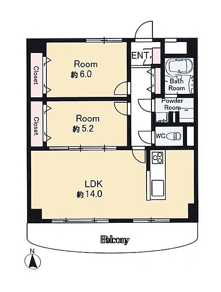 こちらの間取り図で、お部屋の配置や動線をイメージしていただけます。お部屋ごとの広さやレイアウトを参考に、生活のシーンを思い描いてみてください。