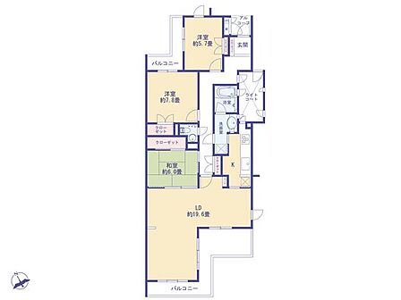 こちらの間取り図で、お部屋の配置や動線をイメージしていただけます。お部屋ごとの広さやレイアウトを参考に、生活のシーンを思い描いてみてください。