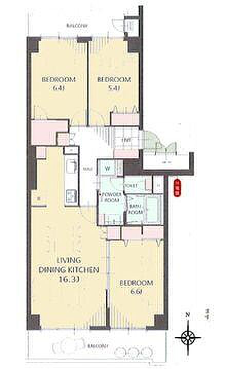 こちらの間取り図で、お部屋の配置や動線をイメージしていただけます。お部屋ごとの広さやレイアウトを参考に、生活のシーンを思い描いてみてください。