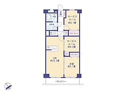日野台ハイツ 1SLDKの間取図画像