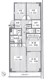 ファミール浜園 4LDKの間取図画像
