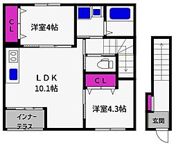 アルバ西岡本 2階