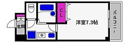 アルシュ住吉 1Kの間取図画像