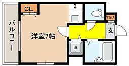 ジュネス本山 ワンルームの間取図画像