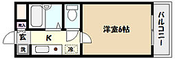 セイリン御影 1Kの間取図画像