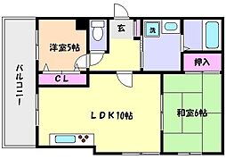 プリメーラリヨン2 2LDKの間取図画像