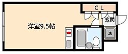 イーストコート2番街 ワンルームの間取図画像