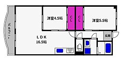 荒神山マンション 6階/-
