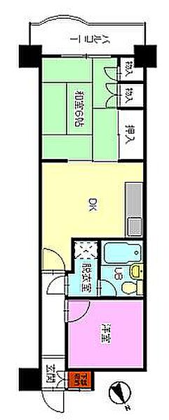 ライオンズマンション本川町 802｜広島県広島市中区本川町３丁目(賃貸マンション2DK・8階・38.15㎡)の写真 その2