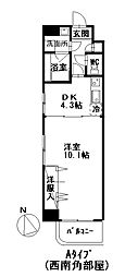 グラシア幟町 1DKの間取図画像