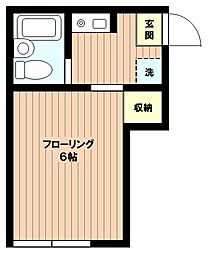 ヒルサイド桂 1階1Kの間取り