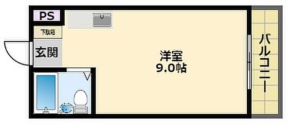 タ－トルハイツ 307｜兵庫県西宮市馬場町(賃貸マンション1R・3階・20.00㎡)の写真 その2