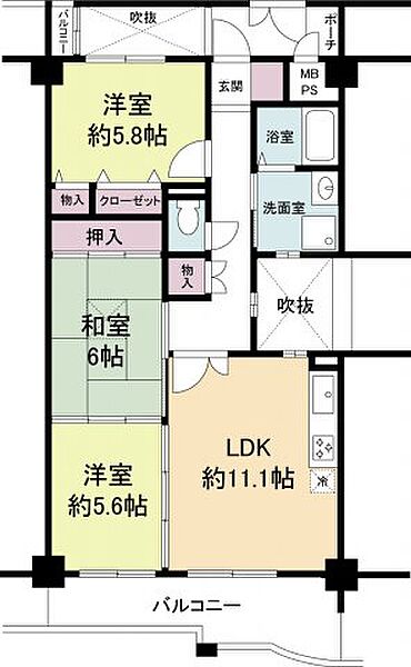 ＫＤＸレジデンス夙川ヒルズ 3番館（旧オクトス夙川） ｜兵庫県西宮市樋之池町(賃貸マンション3LDK・1階・69.28㎡)の写真 その2