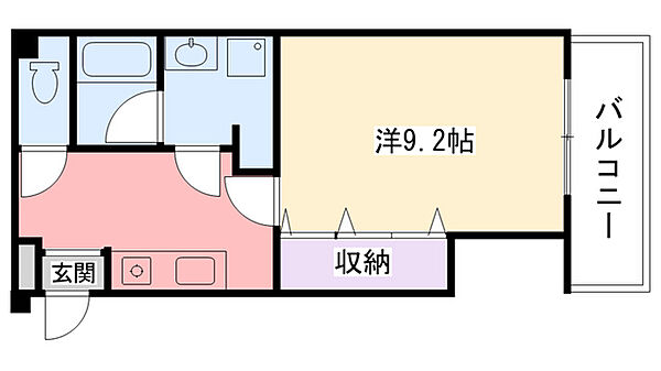 兵庫県西宮市今津水波町(賃貸マンション1K・3階・33.84㎡)の写真 その2