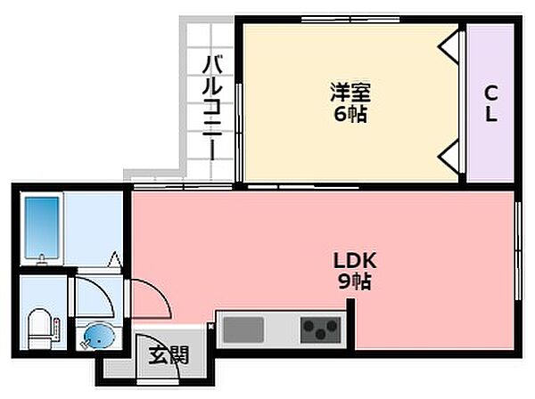 兵庫県西宮市甲子園浦風町(賃貸マンション2DK・2階・40.00㎡)の写真 その2