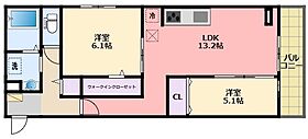 メリヤス鳴尾（旧：グランデュール）  ｜ 兵庫県西宮市鳴尾町2丁目6番21（賃貸アパート2LDK・1階・58.54㎡） その2