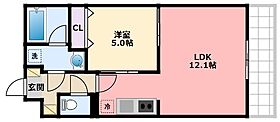 兵庫県西宮市甲子園浜田町（賃貸マンション1LDK・1階・40.00㎡） その2