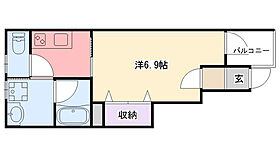 CROUD甲子園里中 103 ｜ 兵庫県西宮市里中町3丁目1-18（賃貸アパート1K・1階・22.24㎡） その2