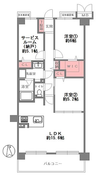 間取りを拡大表示
