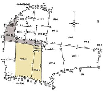 区画図:境界確定済み 区画図:境界確定済み