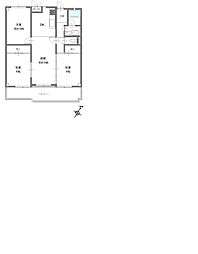 東海市　横須賀西住宅　4階部分 3LDKの間取り